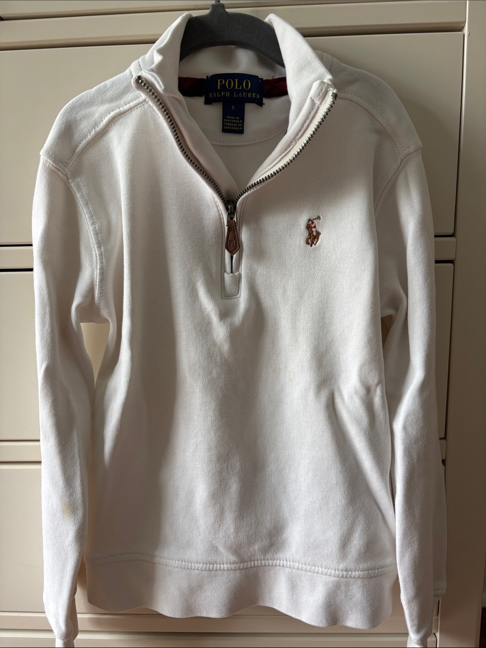 Polo by Ralph Lauren kids White Quarter-Zip Sweatshirt